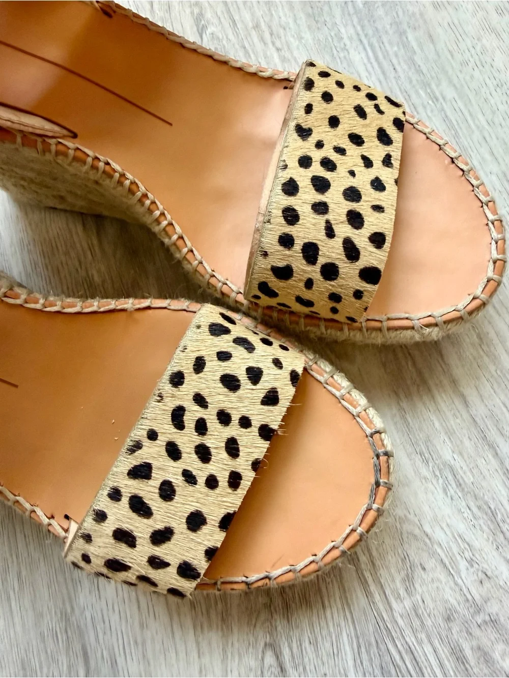 Dolce Vita - Leopard Print - Espadrille Wedge Sandals / Strap Heels